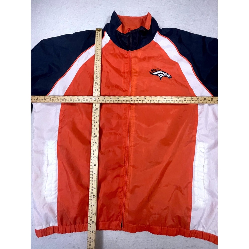 Denver Broncos Windbreaker Track Jacket Mens Multicolor Football NFL Full Zip - Picture 11 of 14